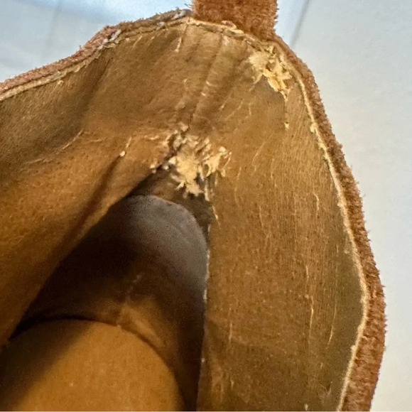Steve Madden Danni Cognac Suede Wedge Lace Up Booties Size 9.5 - Picture 9 of 12